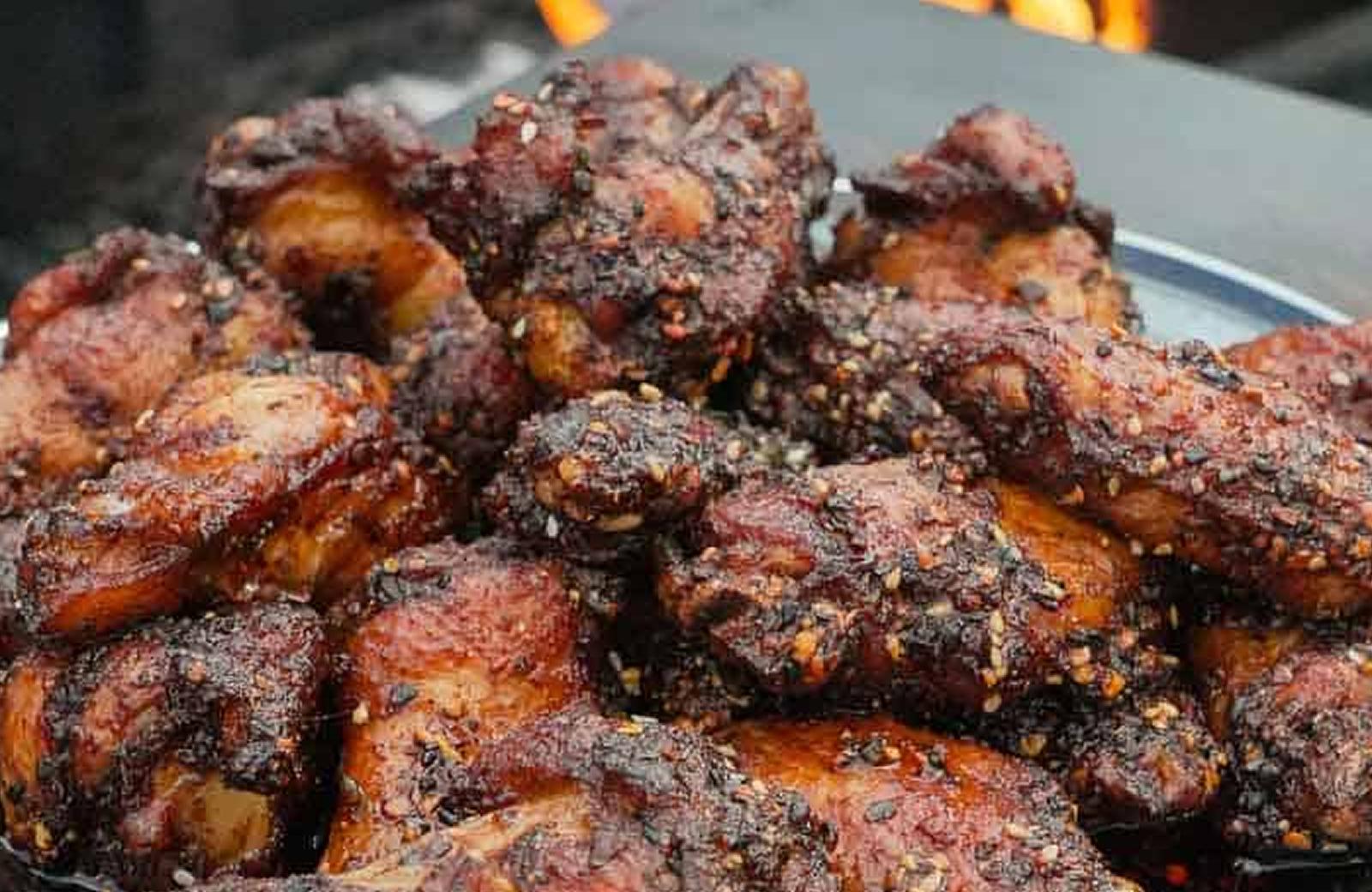 Hot Honey Wings — Smoked, hot off the pit